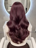 テーラヘアー 南柏店(TELAHAIR)&nbsp;【暖色カラー】カシスレッド×ツヤ感たっぷりロング