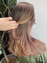 ステア ケース(stair case)&nbsp;白髪と黒髪にデザインプラス　ピンクゴールドとサクラな裾カラー