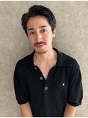 スーツ短髪ツーブロック束感モテる黒髪シークレットパーマ流行