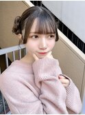 ひつじさんヘアツインアレンジアイドル前髪イベントヘア