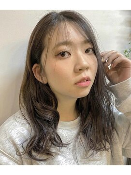 クラク 笹塚店(KURAKU) ラベンダーアッシュ/ふんわりシースルー/セミロング/10代/20代