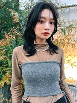 メーヴェ(Mowen) mowen 南堀江　切りっぱなし×グレージュカラー×艶髪×外ハネ