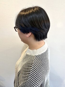 ヘアーデザイン アズール(Hair Design Azur) 【Azur】 short bob × blue