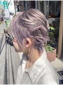 ホワイトシルバー　簡単アレンジ　ラベンダーアッシュ