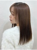 くびれ アプリコットオレンジ 夏のヘアアレンジハイライトカラー