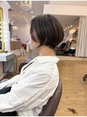 丸みショートカット　【丸み/髪質改善/トリートメント】