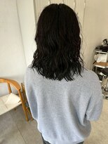 シュプール(SPUR)&nbsp;20代30代40代黒髪ミディアム大人可愛い小顔ニュアンスパーマ