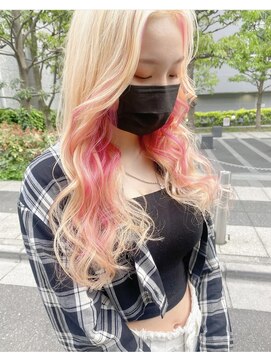 インナーカラー/ブロンドカラー/ピンクカラー/ハイトーンカラー