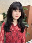栄黒髪垢抜けレイヤーロングスタイル