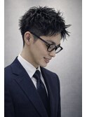 《スーツ仕事でもカッコいい》/シャドウパーマ/ベリーショート