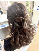 編み込みハーフアップ【横浜/ヘアセット/着付け】