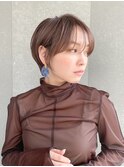 ハンサムショート/丸みショートボブ/20代30代40代50代/顔周り