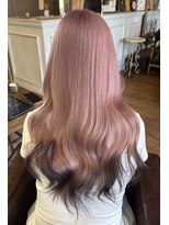 ビュートヘアー(Viewt hair)&nbsp;【viewt hair】ピンクカラー × 裾カラーブラウン 福山市