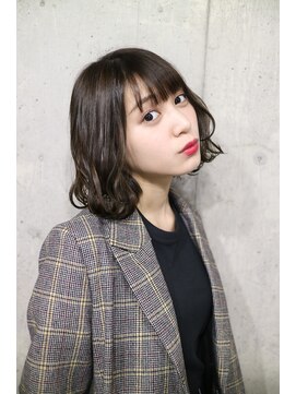 サロンドミルク 原宿(salon de MiLK) 【salon de MiLK 原宿】イルミナミルクグレージュ×ウェーブボブ