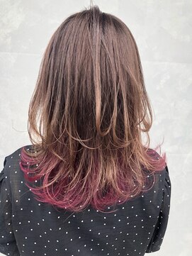 へアメイクワンプラス 四日市(HAIR MAKE ONEplus) エアリー感♪20代30代インナーカラー×ブラウン＆ピンク