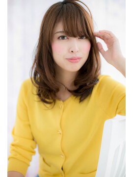 ミック ヘアアンドメイク アップ 駒込店(miq Hair&Make up) シースルーバングの重軽ふわミディ