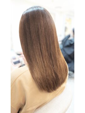 ジーナ 渋谷駅前(Zina) 小顔セミウェットウェーブピンクベージュハイライトカラー