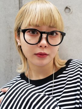 セシルヘアー JR尼崎店(Cecil hair) 金髪×ウルフカット×重めバング