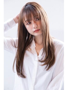 メゾンバイハバナ(maison by HAVANA) 大人可愛いベビーバングショコラベージュミディアムボブルフ