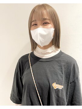 ラミエバイメルト 下北沢(lamie by melt) 村上/ミルクティーベージュ外ハネボブ20代ケアブリーチくびれ