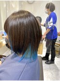 インナーカラー☆スカイブルー