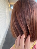 ゼロ(ZERO)&nbsp;パツッとボブ×オレンジベージュ