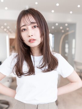 ハバナ 渋谷(HAVANA) 20代30代大人可愛い斜めバンググレージュカラー/レイヤーカット