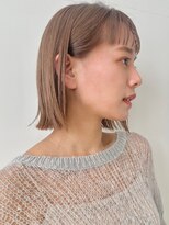 ノイカーム(noi Calm) 顔周りレイヤーカットくびれヘアミルクティーベージュカラー