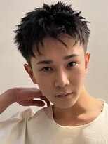 ヘアカロン 熊本本店(Hair CALON)&nbsp;メンズカットスパイキーショート短髪ショートパーマ熊本下通