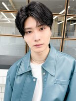 束感黒髪ナチュラル人気流行センターパート韓国風