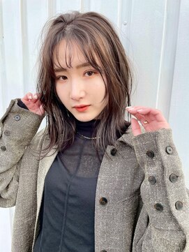 ロマーリ 岡山店(LOMARLIE) 切りっぱなしスタイルニュアンス巻き_似合わせスタイリング