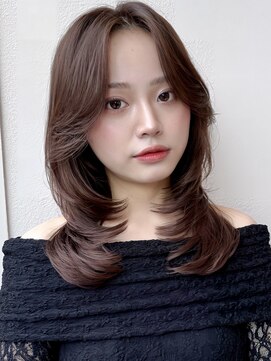 ミンクス 銀座店(MINX) 【MINX】顔周り似合わせカット＋デザインカラーベージュ_銀座