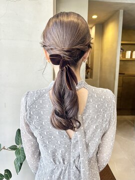 ヘアー アイス ルーチェ(HAIR ICI LUCE) 大人気！ゆるふわヘアセットリボンヘアセット/中西