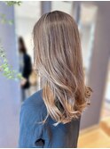 セミロング ハイライト
