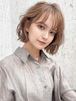 アグ ヘアー ジネス 米沢金池店(Agu hair jines)&nbsp;《Agu hair》ワンホンウェーブボブ×numberA.アクアバームセラム