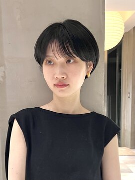 シースルーバングの小顔マッシュショート20代30代40代