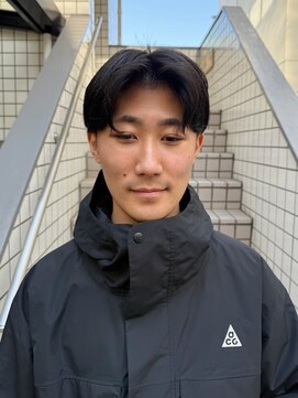 エイゾー(EIZO) フェザーパーマ/センターパート/ニュアンスパーマ/メンズ