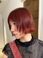 Nalu pu loa PONTE 【ナルー プロア ポンテ】【4/1 NEW OPEN(予定)】 外ハネボブ/ざくざくバング/ブリーチなしダブルカラー/赤髪