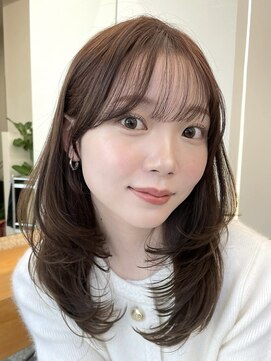 POCKET郡山安積店 ショートカットレイヤーカット髪質改善縮毛矯正【4月1日OPEN予定】 着物ヘア/ダークアッシュ/ミディアムレイヤーカット/郡山