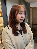 クレビア 名古屋(CreBiA)&nbsp;透明感ブラウンベージュ/顔まわりカット/ハッシュカット