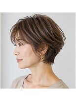ヘアアンドメイク アース 入間店(HAIR&MAKE EARTH) ひし形ショート×ツヤブラウン
