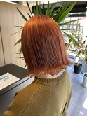 オレンジ×外ハネボブ