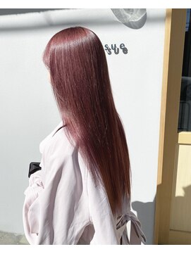 インス(ensue) 20代30代寒色系カラーシースルーバンク艶感ストレート透明感