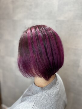 ヘアサロン リボーン(Hair salon Reborn) 【王子駅前Reborn】鮮やかパープルバレイヤージュ♪ 髪質改善