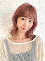 ヘアーデザイン アンジェロ インアルト(Hair Design Angelo In alto) 30代/40代/50代ミディアム/シアーピンク