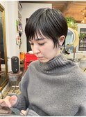 NUDEベリーショートコンパクトショート斜めバングくびれショート