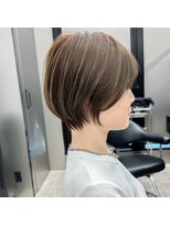 大人可愛い/20代30代40代/丸みショート/ショートボブ