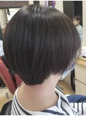 大人可愛いショートボブ/可愛らしい丸みスタイル/30代40代50代