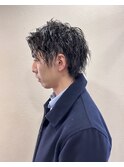 ウルフ/アッシュブラック/カルマパーマ/ベリーショート/茅ヶ崎