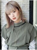 切りっぱなしミディアムボブ